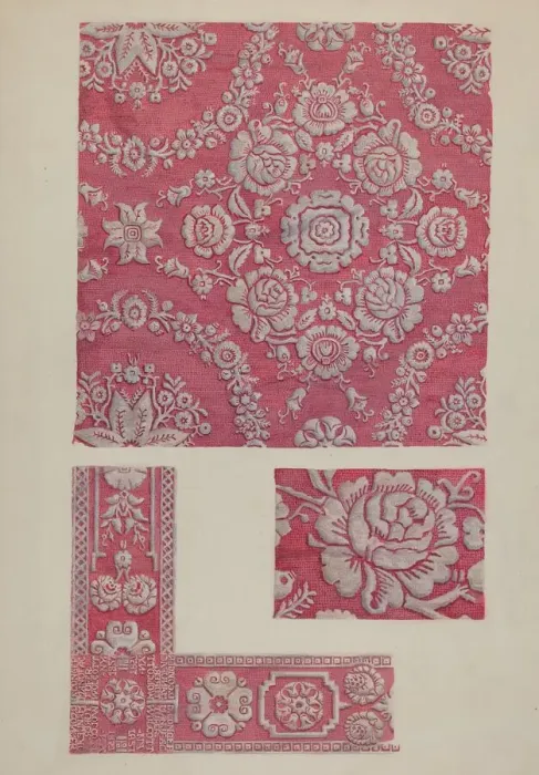 Framed Print : Coverlet, c. 1940. Creator: Betty Jacob Framed Print : Coverlet, c. 1940. Creator: Betty Jacob
