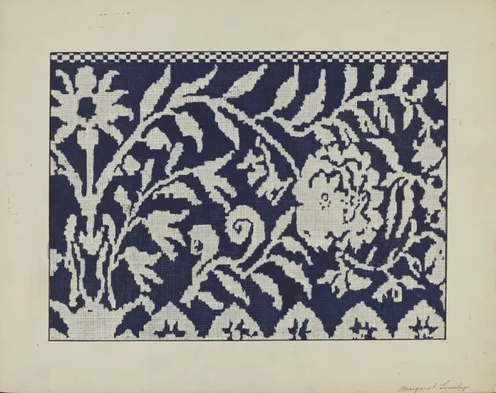 Framed Print : Coverlet, c. 1940. Creator: Margaret Linsley Framed Print : Coverlet, c. 1940. Creator: Margaret Linsley