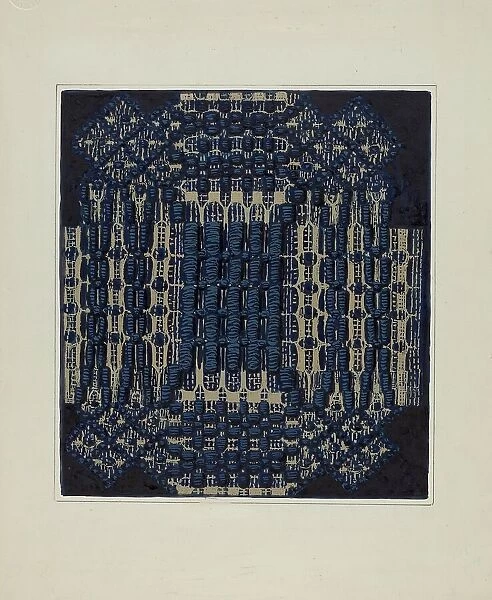 Coverlet (Detail), c. 1936. Creator: Ruth M. Barnes