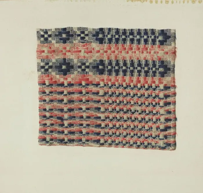 Framed Print : Coverlet Detail, c. 1941. Creator: Miriam Y. Solomon Framed Print : Coverlet Detail, c. 1941. Creator: Miriam Y. Solomon