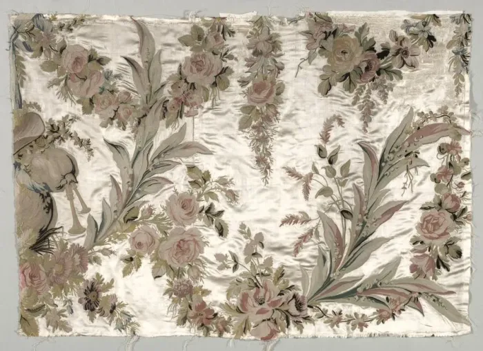 Framed Print : Coverlet Fragment, c. 1760-1770. Creator: Philippe de Lasalle (French, 1723-1805) Framed Print : Coverlet Fragment, c. 1760-1770. Creator: Philippe de Lasalle (French, 1723-1805)