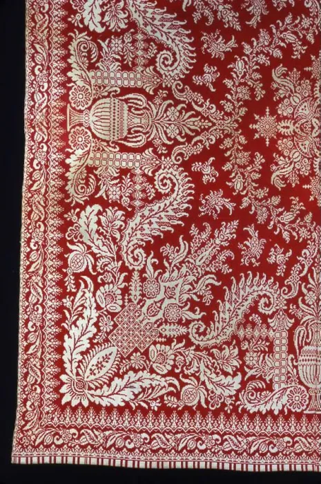 Framed Print : Coverlet, New York, 1850 / 55. Creator: Unknown Framed Print : Coverlet, New York, 1850 / 55. Creator: Unknown