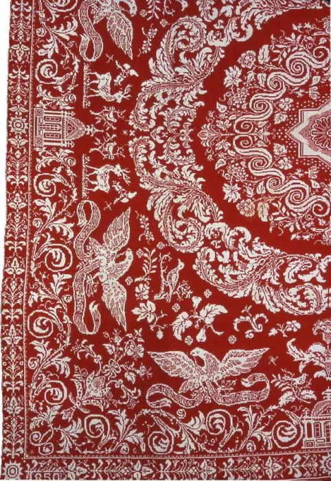 Framed Print : Coverlet, New York, 1850. Creator: Unknown Framed Print : Coverlet, New York, 1850. Creator: Unknown