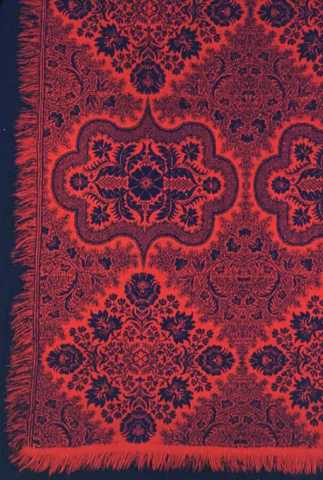 Framed Print : Coverlet, Pennsylvania, 1849. Creator: Unknown Framed Print : Coverlet, Pennsylvania, 1849. Creator: Unknown