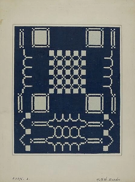 Coverlet (Section), c. 1940. Creator: Ruth M. Barnes