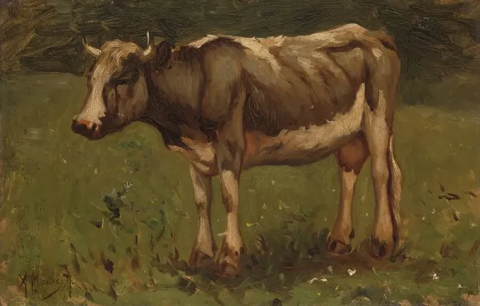 Framed Print : Cow, 1860-1888. Creator: Anton Mauve Framed Print : Cow, 1860-1888. Creator: Anton Mauve
