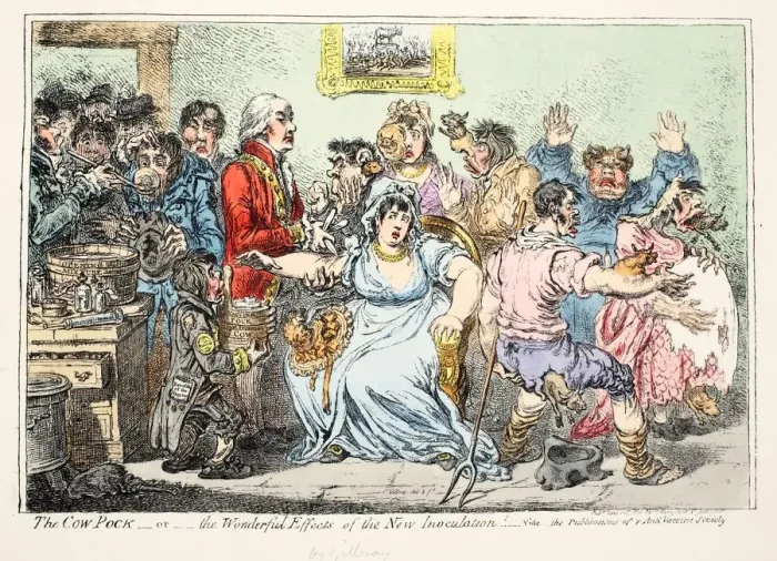 Framed Print : The Cow Pock or Wonderful Effects of the New Innoculation! …, 1809 Framed Print : The Cow Pock or Wonderful Effects of the New Innoculation! …, 1809