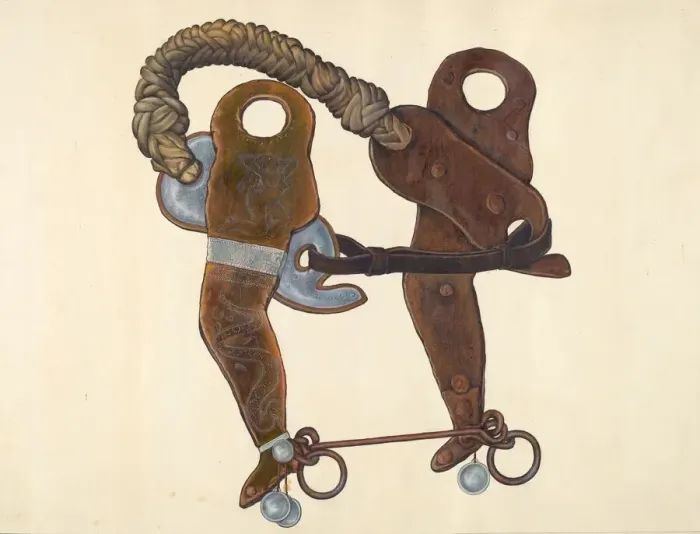 Framed Print : Cowboys Hackamore Bit, 1935 / 1942. Creator: Cecil Smith Framed Print : Cowboys Hackamore Bit, 1935 / 1942. Creator: Cecil Smith