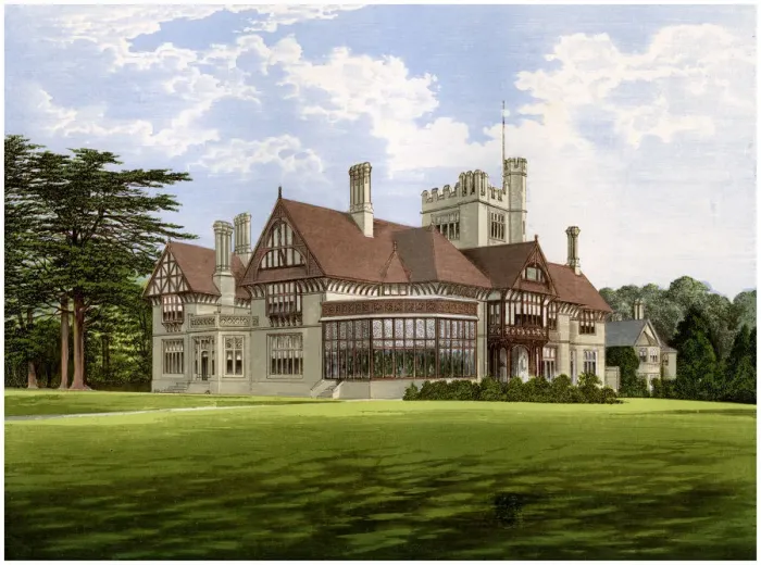 Framed Print : Cowdray Park, Sussex, home of the Earl of Egmont, c1880 Framed Print : Cowdray Park, Sussex, home of the Earl of Egmont, c1880