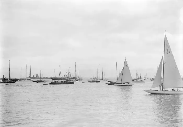 Framed Print : Cowes Roadstead, 1928. Creator: Kirk & Sons of Cowes Framed Print : Cowes Roadstead, 1928. Creator: Kirk & Sons of Cowes
