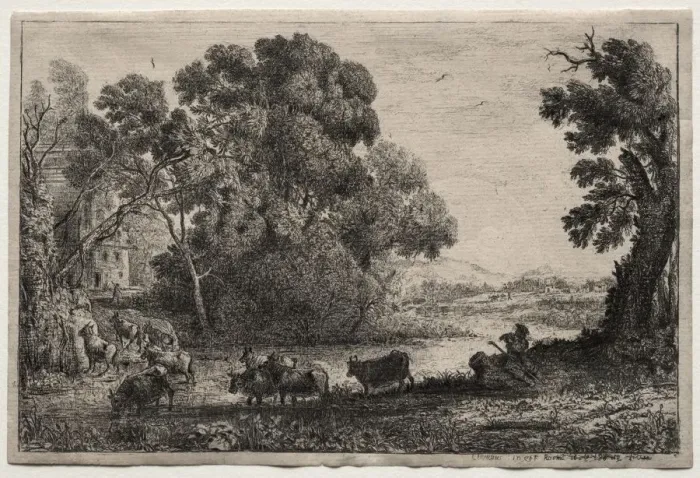 Framed Print : The Cowherder. Creator: Claude Lorrain (French, 1604-1682) Framed Print : The Cowherder. Creator: Claude Lorrain (French, 1604-1682)