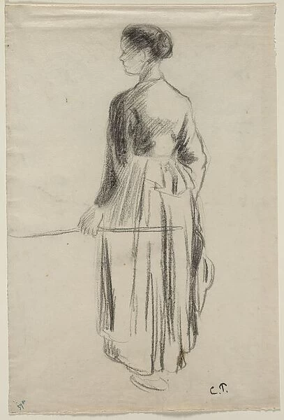 The Cowherdess, Eragny, 1886. Creator: Camille Pissarro (French, 1830-1903)