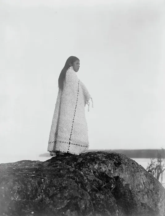 Framed Print : Cowichan girl, c1913. Creator: Edward Sheriff Curtis Framed Print : Cowichan girl, c1913. Creator: Edward Sheriff Curtis