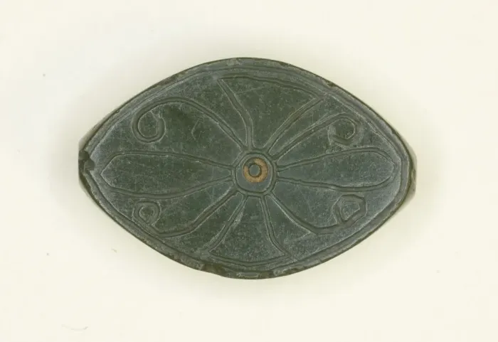 Framed Print : Cowroid: Floral Motif, Egypt, New Kingdom, Dynasty 18 (1550-1069 BCE). Creator: Unknown Framed Print : Cowroid: Floral Motif, Egypt, New Kingdom, Dynasty 18 (1550-1069 BCE). Creator: Unknown
