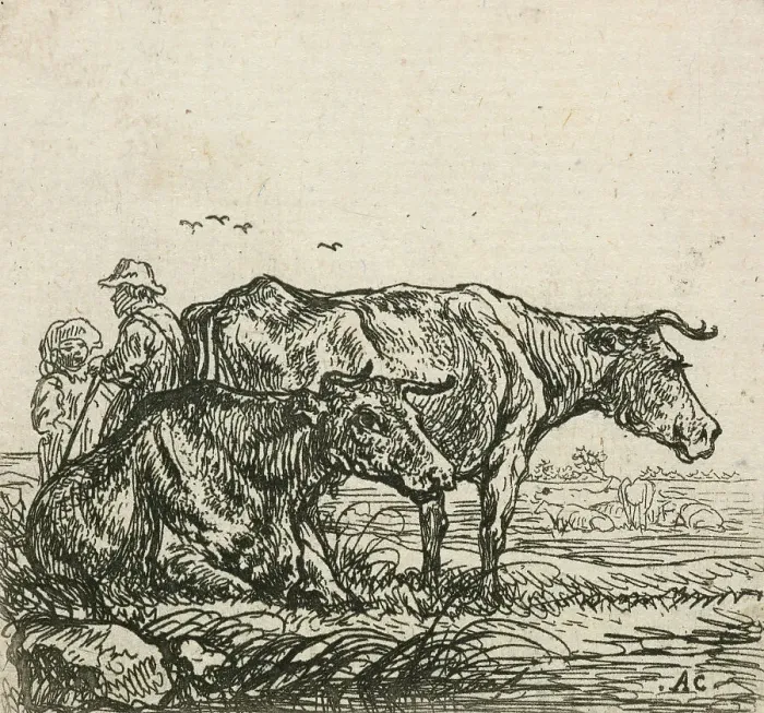 Framed Print : Cows, 1640-1665. Creator: Aelbert Cuyp Framed Print : Cows, 1640-1665. Creator: Aelbert Cuyp