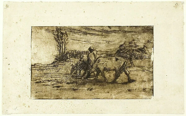 The Two Cows, c. 1847. Creator: Jean Francois Millet