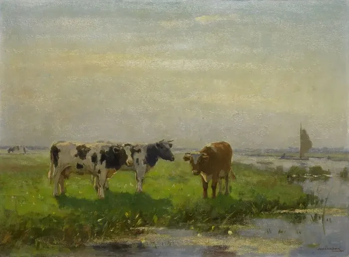 Framed Print : Cows in the Meadow, 1875-1941. Creator: Bernardus Antonie van Beek Framed Print : Cows in the Meadow, 1875-1941. Creator: Bernardus Antonie van Beek