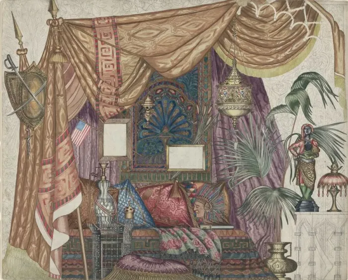 Framed Print : Cozy Corner, 1935 / 1942. Creator: Perkins Harnly Framed Print : Cozy Corner, 1935 / 1942. Creator: Perkins Harnly