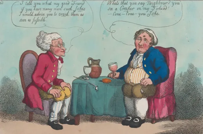 Framed Print : Cracking a Joke, November 15, 1808. November 15, 1808. Creator: Thomas Rowlandson Framed Print : Cracking a Joke, November 15, 1808. November 15, 1808. Creator: Thomas Rowlandson