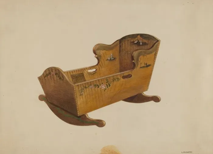 Framed Print : Cradle, c. 1936. Creator: Louis Plogsted Framed Print : Cradle, c. 1936. Creator: Louis Plogsted