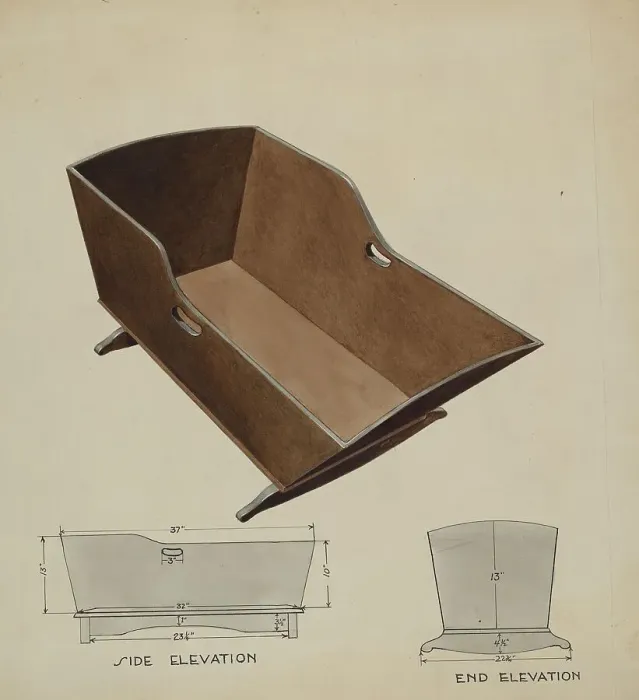 Framed Print : Cradle, c. 1936. Creator: Wellington Blewett Framed Print : Cradle, c. 1936. Creator: Wellington Blewett