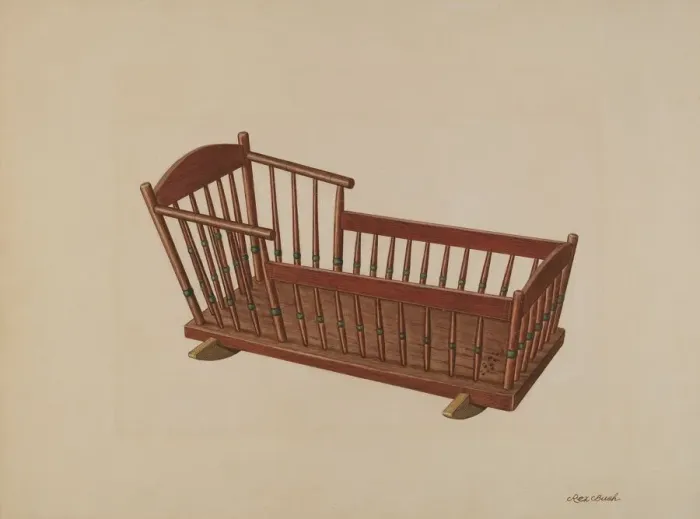 Framed Print : Cradle, c. 1938. Creator: Rex F Bush Framed Print : Cradle, c. 1938. Creator: Rex F Bush