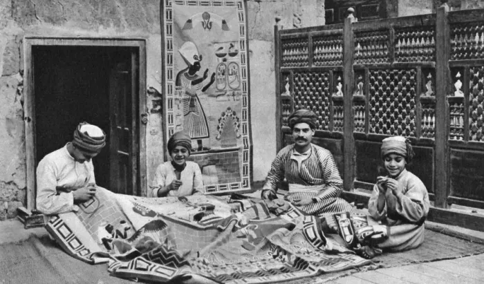 Framed Print : Craftsmen, tentmakers bazaar, Cairo, Egypt, c1922. Artist: Donald McLeish Framed Print : Craftsmen, tentmakers bazaar, Cairo, Egypt, c1922. Artist: Donald McLeish
