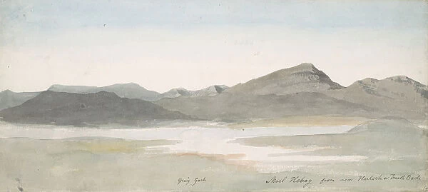 Craig Goch, Moel Hebog, North Wales, ca. 1802. Creator: Cornelius Varley