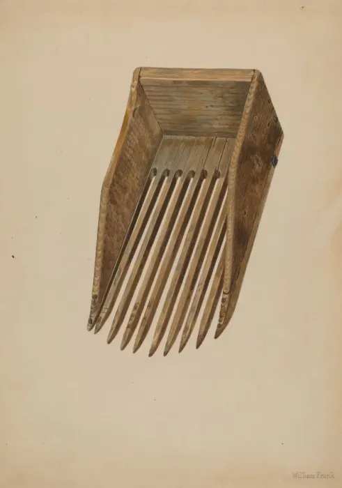 Framed Print : Cranberry Harvesting Scoop, c. 1942. Creator: William Frank Framed Print : Cranberry Harvesting Scoop, c. 1942. Creator: William Frank