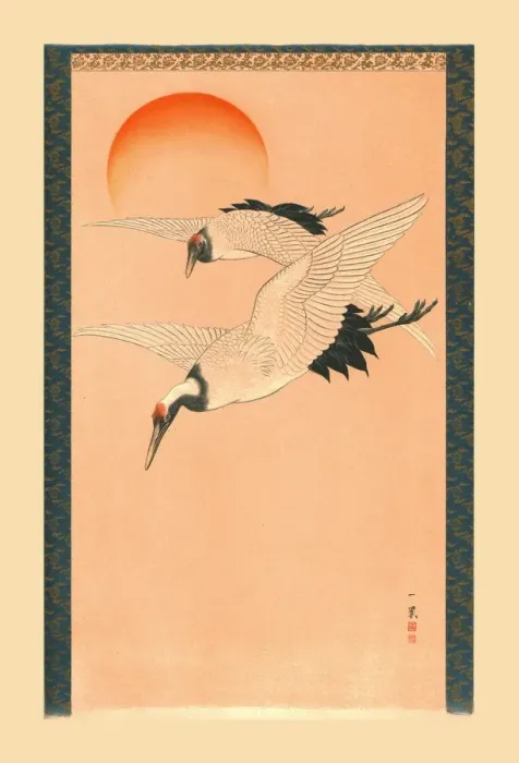 Framed Print : Cranes, c1840, (1886). Artist: Wilhelm Greve Framed Print : Cranes, c1840, (1886). Artist: Wilhelm Greve