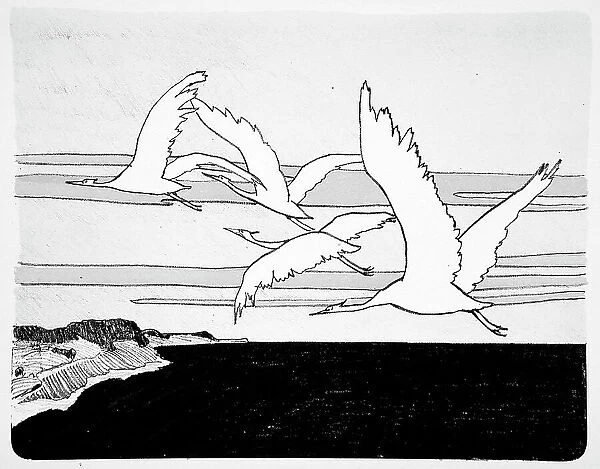 Cranes, c1898. Creator: Walter Leistikow