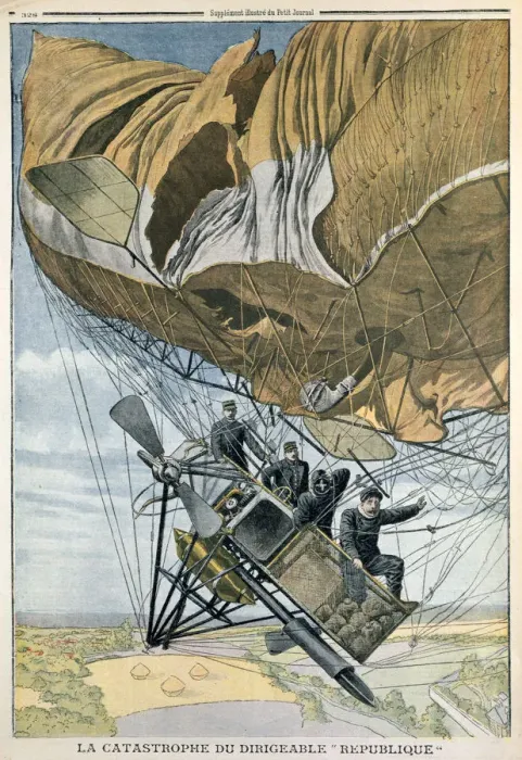 Framed Print : Crash of La Republique, 1909 Framed Print : Crash of La Republique, 1909