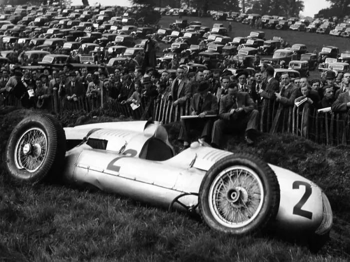 Framed Print : Crashed Auto Union, Donington Grand Prix, 1938 Framed Print : Crashed Auto Union, Donington Grand Prix, 1938
