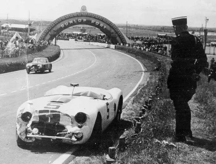 Framed Print : Crashed Cunningham C2-R, Le Mans, France, 1951 Framed Print : Crashed Cunningham C2-R, Le Mans, France, 1951