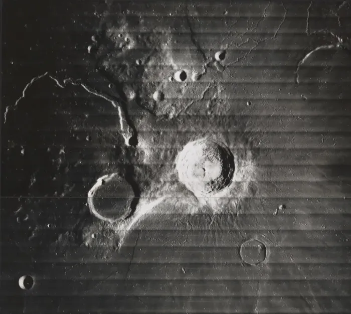 Framed Print : Crater Aristarchus, Schroters Valley, and Vicinity, 1967. Creator: NASA Framed Print : Crater Aristarchus, Schroters Valley, and Vicinity, 1967. Creator: NASA