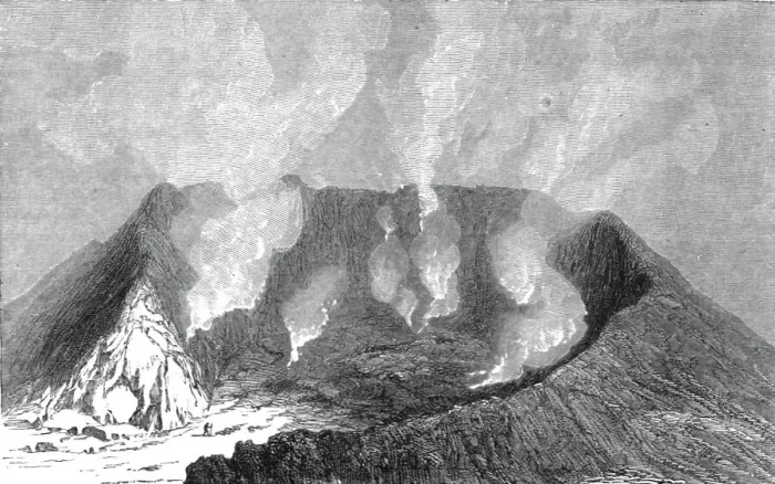 Framed Print : The Crater of Hekla; Hekla (Iceland), 1875. Creator: Unknown Framed Print : The Crater of Hekla; Hekla (Iceland), 1875. Creator: Unknown