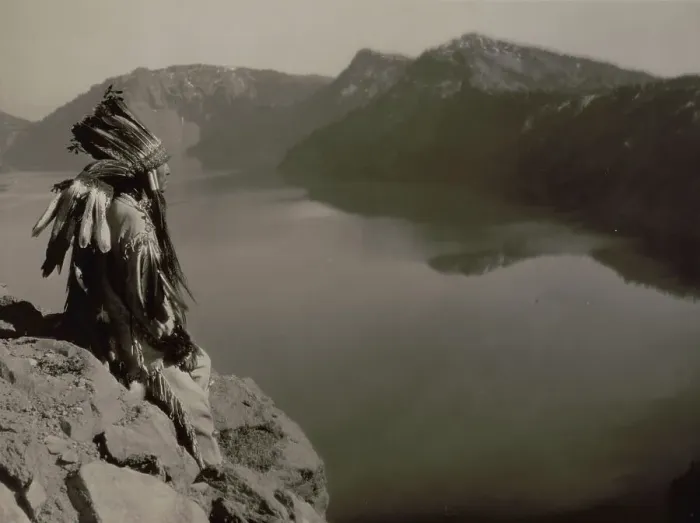 Framed Print : Crater Lake, 1923 Creator: Edward Sheriff Curtis Framed Print : Crater Lake, 1923 Creator: Edward Sheriff Curtis
