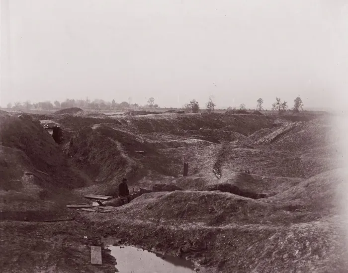 Framed Print : The Crater, Petersburg, 1864. Creator: Tim O Sullivan Framed Print : The Crater, Petersburg, 1864. Creator: Tim O Sullivan