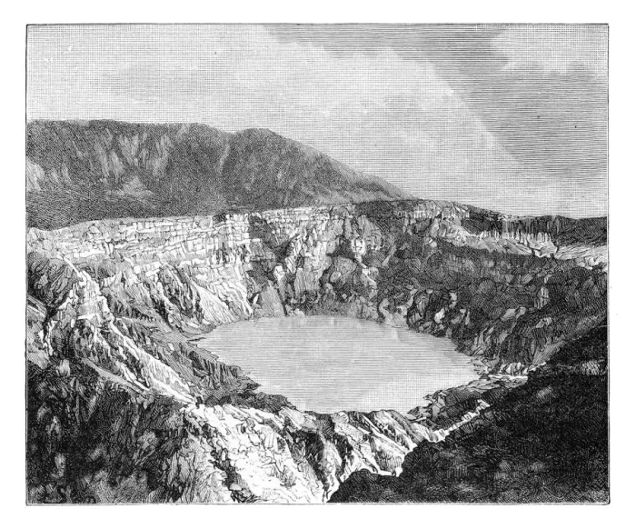Framed Print : One of the Three Craters of Poas, c1890 Framed Print : One of the Three Craters of Poas, c1890