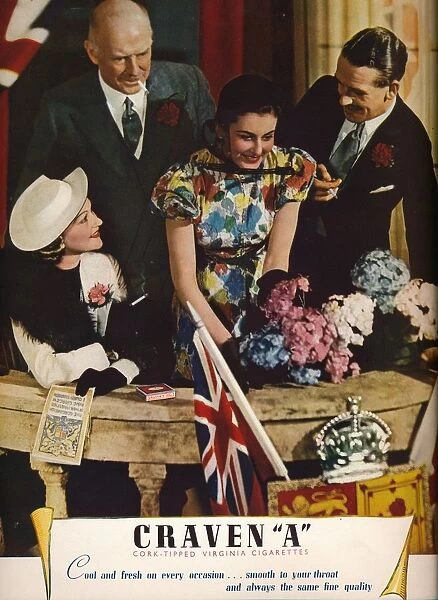 Craven A Cork-Tipped Virginia Cigarettes, 1937