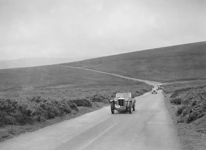 Framed Print : Cream Cracker Team MG PB of EJ Haesendonck competing at the MCC Torquay Rally, July 1937 Framed Print : Cream Cracker Team MG PB of EJ Haesendonck competing at the MCC Torquay Rally, July 1937