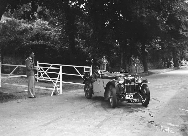 Cream Cracker Team MG PB of CAN May competing at the MCC Torquay Rally, July 1937