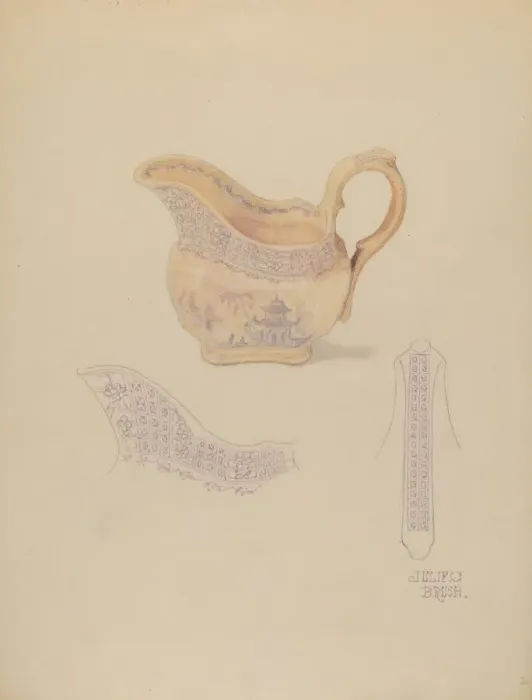 Framed Print : Cream Pitcher, c. 1936. Creator: Julie C Brush Framed Print : Cream Pitcher, c. 1936. Creator: Julie C Brush