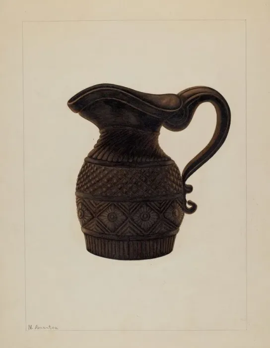 Framed Print : Cream Pitcher, c. 1936. Creator: Nicholas Amantea Framed Print : Cream Pitcher, c. 1936. Creator: Nicholas Amantea