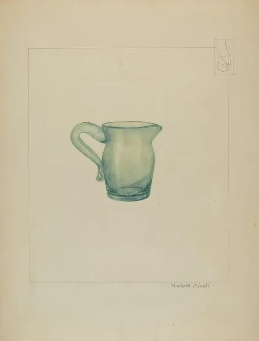 Framed Print : Cream Pitcher, c. 1937. Creator: Michael J. Miceli Framed Print : Cream Pitcher, c. 1937. Creator: Michael J. Miceli