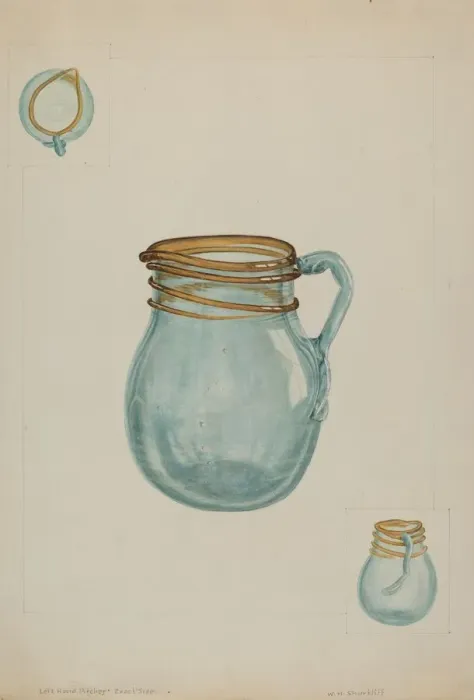 Framed Print : Cream Pitcher, c. 1938. Creator: Wilford H. Shurtliff Framed Print : Cream Pitcher, c. 1938. Creator: Wilford H. Shurtliff