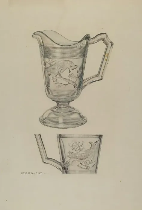 Framed Print : Cream Pitcher, c. 1940. Creator: George Yanosko Framed Print : Cream Pitcher, c. 1940. Creator: George Yanosko