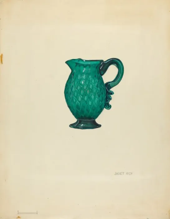 Framed Print : Cream Pitcher, c. 1940. Creator: Janet Riza Framed Print : Cream Pitcher, c. 1940. Creator: Janet Riza