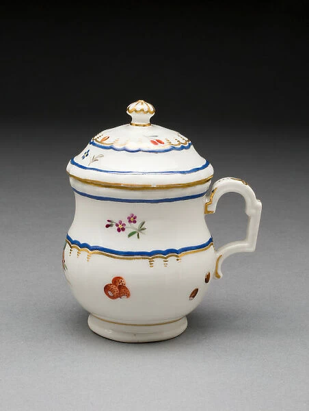 Cream Pot with Lid, Frankenthal, 1786. Creator: Frankenthal Porcelain Factory