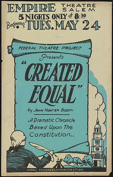 Created Equal, Salem, MA, 1938. Creator: Unknown